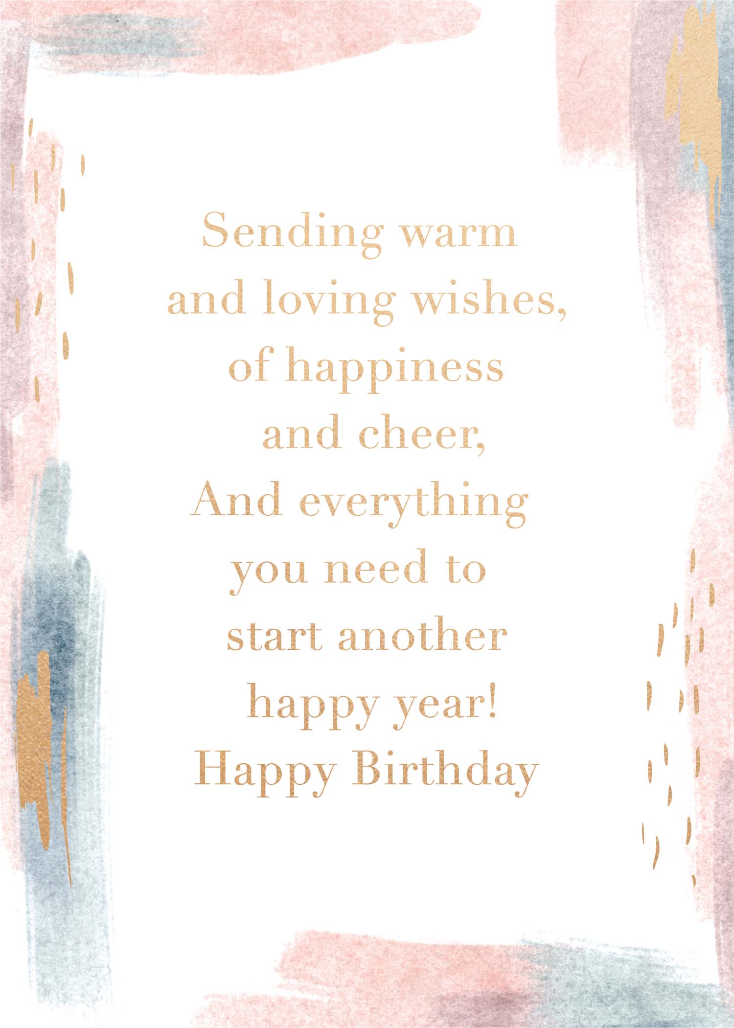Greeting Card Awash - WARM WISHES